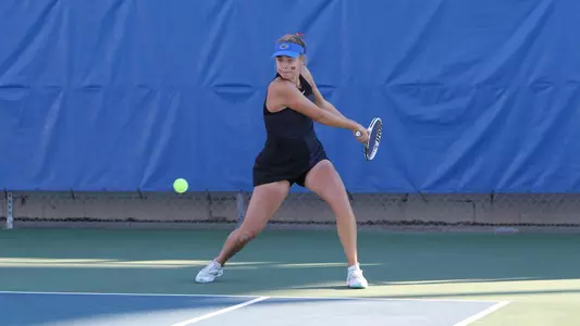 during the Gators' match against the Ospreys on Sunday, January 23, 2022 at Linder Stadium at Ring Tennis Complex in Gainesville, FL / UAA Communications photo by Craig Haas