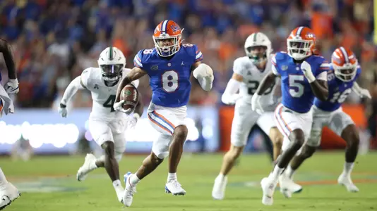 during the Gators' game against the South Florida Bulls on Saturday, September 17, 2022 at Ben Hill Griffin Stadium in Gainesville, Fla. / UAA Communications photo by Jordan McKendrick