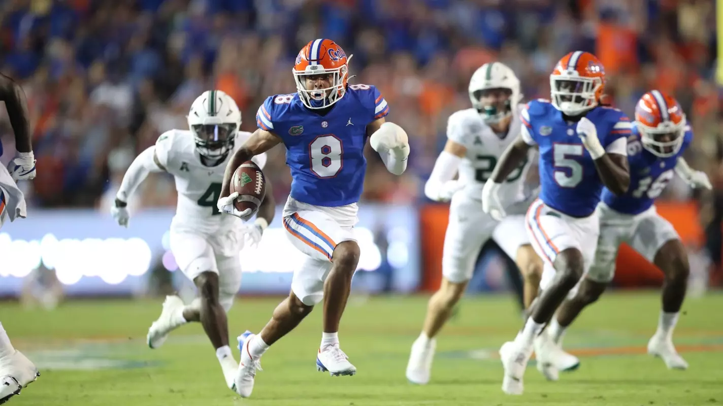 during the Gators' game against the South Florida Bulls on Saturday, September 17, 2022 at Ben Hill Griffin Stadium in Gainesville, Fla. / UAA Communications photo by Jordan McKendrick