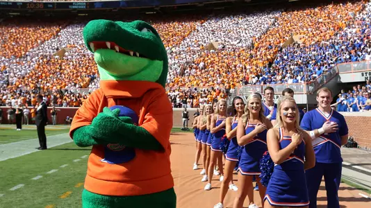 during the Gators' game against the Tennessee Volunteers on Saturday, September 24, 2016 at Neyland Stadium in Knoxville, Tenn. / UAA Communications photo by Tim Casey