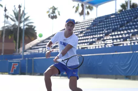 during the Gators' practice on Wednesday, September 7, 2022 at Linder Stadium at Ring Tennis Complex in Gainesville, FL / UAA Communications photo by Ashley Ray