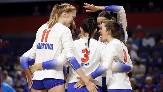 during the Gators' match against the Alabama Crimson Tide on Wednesday, September 21, 2022 at Exactech Arena at the Stephen C. O'Connell Center in Gainesville, Fla. / UAA Communications photo by Anna Carrington