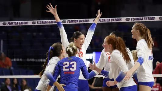 during the Gators' match against the Crimson Tide on Wednesday, September 21, 2022 at Exactech Arena at the Stephen C. O'Connell Center in Gainesville, Fla. / UAA Communications photo by Brieanna Andrews