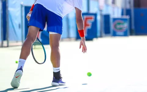 during the Gators' practice on Wednesday, September 7, 2022 at Linder Stadium at Ring Tennis Complex in Gainesville, FL / UAA Communications photo by Ashley Ray