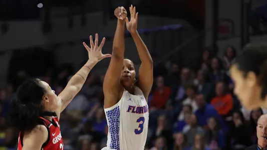 during the Gators' game against the Georgia Bulldogs on Sunday, January 8, 2023 at Exactech Arena at the Stephen C. O'Connell Center in Gainesville, FL / UAA Communications photo by Emma Bissell