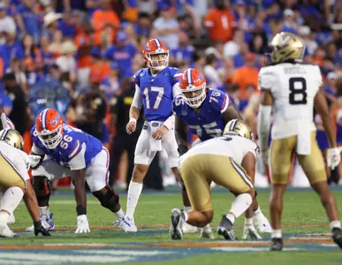 during the Gators' game against the Vanderbilt Commodores on Saturday, October 7, 2023 at Ben Hill Griffin Stadium in Gainesville, Fla. / UAA Communications photo by Maddie Washburn