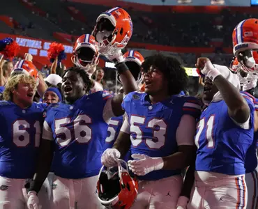 during the Gators' game against the Vanderbilt Commodores on Saturday, October 7, 2023 at Ben Hill Griffin Stadium in Gainesville, Fla. / UAA Communications photo by Katie Park