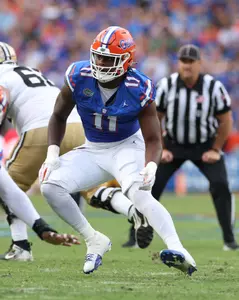 during the Gators' game against the Vanderbilt Commodores on Saturday, October 7, 2023 at Ben Hill Griffin Stadium in Gainesville, Fla. / UAA Communications photo by Maddie Washburn