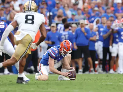 during the Gators' game against the Vanderbilt Commodores on Saturday, October 7, 2023 at Ben Hill Griffin Stadium in Gainesville, Fla. / UAA Communications photo by Maddie Washburn