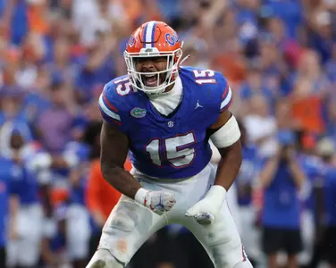 during the Gators' game against the Vanderbilt Commodores on Saturday, October 7, 2023 at Ben Hill Griffin Stadium in Gainesville, Fla. / UAA Communications photo by Maddie Washburn