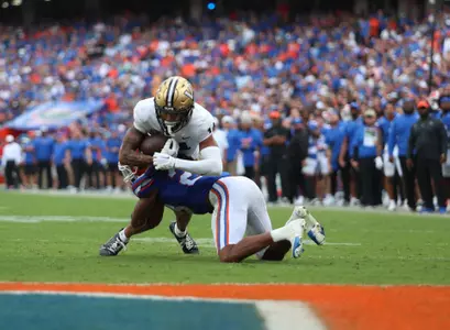 during the Gators' game against the Vanderbilt Commodores on Saturday, October 7, 2023 at Ben Hill Griffin Stadium in Gainesville, Fla. / UAA Communications photo by Maura Schaeffer