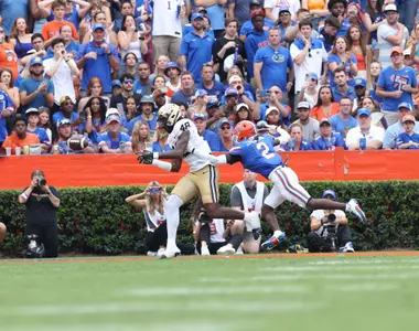 during the Gators' game against the Vanderbilt Commodores on Saturday, October 7, 2023 at Ben Hill Griffin Stadium in Gainesville, Fla. / UAA Communications photo by Maddie Washburn