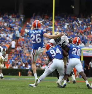 during the Gators' game against the Vanderbilt Commodores on Saturday, October 7, 2023 at Ben Hill Griffin Stadium in Gainesville, Fla. / UAA Communications photo by Maura Schaeffer