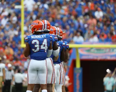 during the Gators' game against the Vanderbilt Commodores on Saturday, October 7, 2023 at Ben Hill Griffin Stadium in Gainesville, Fla. / UAA Communications photo by Maura Schaeffer