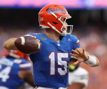 during the Gators' game against the Vanderbilt Commodores on Saturday, October 7, 2023 at Ben Hill Griffin Stadium in Gainesville, Fla. / UAA Communications photo by Maddie Washburn