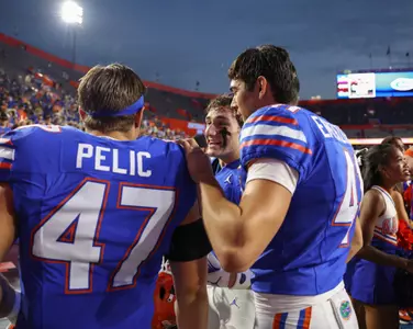 during the Gators' game against the Vanderbilt Commodores on Saturday, October 7, 2023 at Ben Hill Griffin Stadium in Gainesville, Fla. / UAA Communications photo by Maddie Washburn