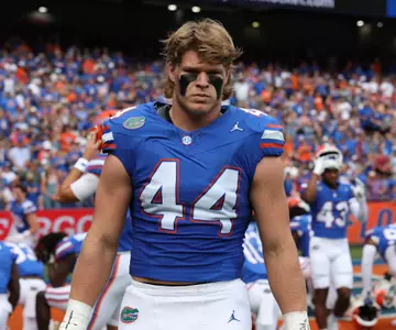 during the Gators' game against the Vanderbilt Commodores on Saturday, October 7, 2023 at Ben Hill Griffin Stadium in Gainesville, Fla. / UAA Communications photo by Maddie Washburn