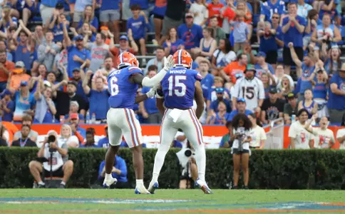 during the Gators' game against the Vanderbilt Commodores on Saturday, October 7, 2023 at Ben Hill Griffin Stadium in Gainesville, Fla. / UAA Communications photo by Katie Park