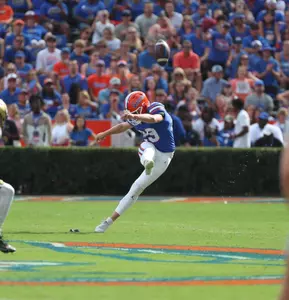 during the Gators' game against the Vanderbilt Commodores on Saturday, October 7, 2023 at Ben Hill Griffin Stadium in Gainesville, Fla. / UAA Communications photo by Gabriella Whisler