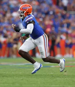 during the Gators' game against the Vanderbilt Commodores on Saturday, October 7, 2023 at Ben Hill Griffin Stadium in Gainesville, Fla. / UAA Communications photo by Maddie Washburn