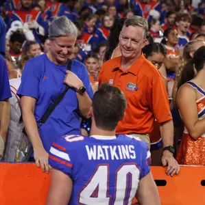 during the Gators' game against the Vanderbilt Commodores on Saturday, October 7, 2023 at Ben Hill Griffin Stadium in Gainesville, Fla. / UAA Communications photo by Te'a Startz