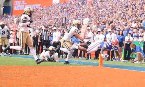 during the Gators' game against the Vanderbilt Commodores on Saturday, October 7, 2023 at Ben Hill Griffin Stadium in Gainesville, Fla. / UAA Communications photo by Gabriella Whisler