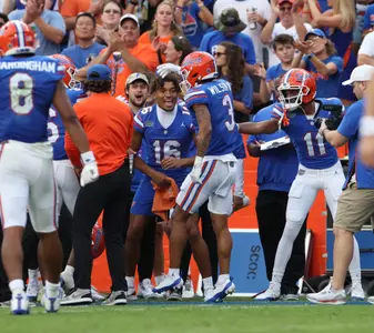 during the Gators' game against the Vanderbilt Commodores on Saturday, October 7, 2023 at Ben Hill Griffin Stadium in Gainesville, Fla. / UAA Communications photo by Maddie Washburn