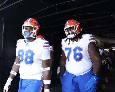 during the Gators' game against the South Carolina Gamecocks on Saturday, October 14, 2023 at Williams-Brice Stadium in Columbia, S.C. / UAA Communications photo by Maddie Washburn