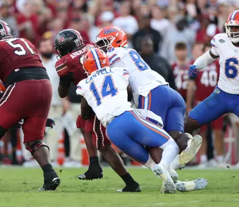 during the Gators' game against the South Carolina Gamecocks on Saturday, October 14, 2023 at Williams-Brice Stadium in Columbia, S.C. / UAA Communications photo by Maddie Washburn