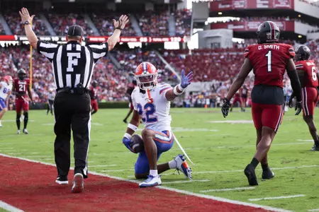Kahleil Jackson during the Gators' game against the South Carolina Gamecocks on Saturday, October 14, 2023 at Williams - Brice Stadium in Columbia, South Carolina / UAA Communications photo by Molly Kaiser