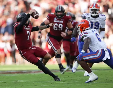 during the Gators' game against the South Carolina Gamecocks on Saturday, October 14, 2023 at Williams-Brice Stadium in Columbia, S.C. / UAA Communications photo by Maddie Washburn