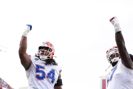 Micah Mazzccua during the Gators' game against the South Carolina Gamecocks on Saturday, October 14, 2023 at Williams - Brice Stadium in Columbia, South Carolina / UAA Communications photo by Molly Kaiser