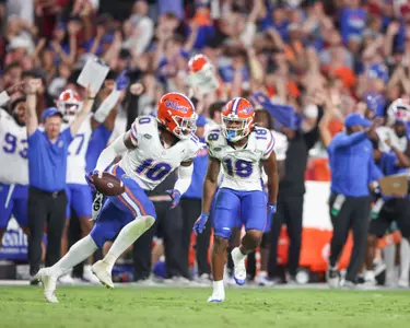 Miguel Mitchell during the Gators' game against the South Carolina Gamecocks on Saturday, October 14, 2023 at Williams - Brice Stadium in Columbia, South Carolina / UAA Communications photo by Molly Kaiser