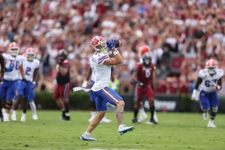 Ricky Pearsall during the Gators' game against the South Carolina Gamecocks on Saturday, October 14, 2023 at Williams - Brice Stadium in Columbia, South Carolina / UAA Communications photo by Molly Kaiser