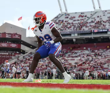 during the Gators' game against the South Carolina Gamecocks on Saturday, October 14, 2023 at Williams-Brice Stadium in Columbia, S.C. / UAA Communications photo by Maddie Washburn