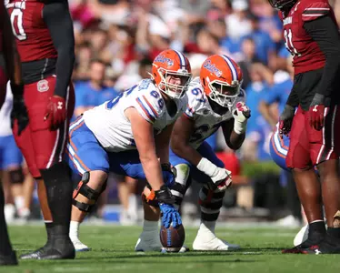during the Gators' game against the South Carolina Gamecocks on Saturday, October 14, 2023 at Williams-Brice Stadium in Columbia, S.C. / UAA Communications photo by Maddie Washburn