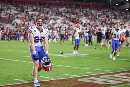 Taylor Spierto during the Gators' game against the South Carolina Gamecocks on Saturday, October 14, 2023 at Williams - Brice Stadium in Columbia, South Carolina / UAA Communications photo by Molly Kaiser