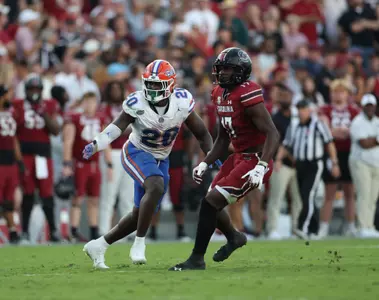 during the Gators' game against the South Carolina Gamecocks on Saturday, October 14, 2023 at Williams-Brice Stadium in Columbia, S.C. / UAA Communications photo by Maddie Washburn