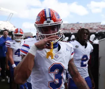 during the Gators' game against the South Carolina Gamecocks on Saturday, October 14, 2023 at Williams-Brice Stadium in Columbia, S.C. / UAA Communications photo by Maddie Washburn