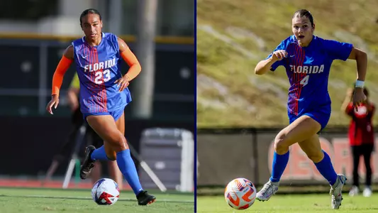 2023 All-SEC Daviana Vaka (left) and Megan Hinnenkamp