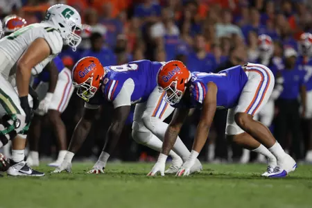 during the Gators' game against the Charlotte 49ers on Saturday, September 23, 2023 at Ben Hill Griffin Stadium in Gainesville, Fla. / UAA Communications photo by Mallory Peak