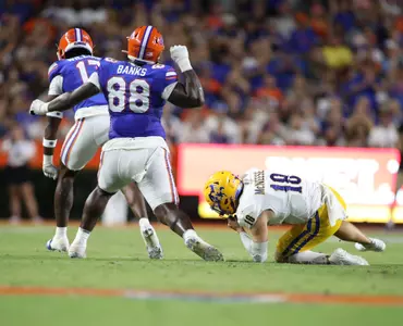 during the Gators' game against the McNeese State Cowboys on Saturday, September 9, 2023 at Ben Hill Griffin Stadium in Gainesville, Fla. / UAA Communications photo by Ashley Ray