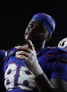 during the Gators' game against the Tennessee Volunteers on Saturday, September 16, 2023 at Ben Hill Griffin Stadium in Gainesville, Fla. / UAA Communications photo by Katalina Enriquez