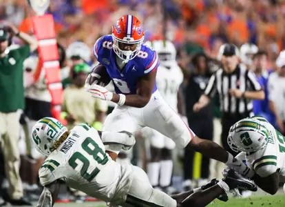 during the Gators' game against the Charlotte 49ers on Saturday, September 23, 2023 at Ben Hill Griffin Stadium in Gainesville, Fla. / UAA Communications photo by Lorenzo Vasquez