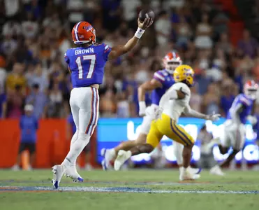 during the Gators' game against the McNeese State Cowboys on Saturday, September 9, 2023 at Ben Hill Griffin Stadium in Gainesville, Fla. / UAA Communications photo by Maddie Washburn