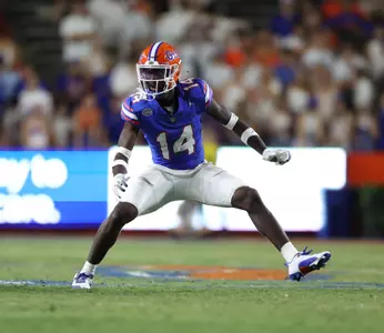 during the Gators' game against the McNeese State Cowboys on Saturday, September 9, 2023 at Ben Hill Griffin Stadium in Gainesville, Fla. / UAA Communications photo by Maddie Washburn