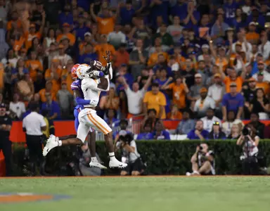 during the Gators' game against the Tennessee Volunteers on Saturday, September 16, 2023 at Ben Hill Griffin Stadium in Gainesville, Fla. / UAA Communications photo by Maddie Washburn