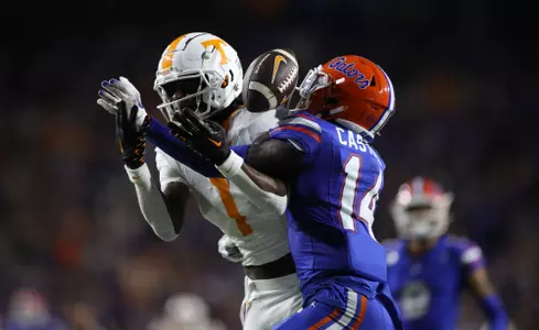 during the Gators' game against the Tennessee Volunteers on Saturday, September 16, 2023 at Ben Hill Griffin Stadium in Gainesville, Fla. / UAA Communications photo by Lorenzo Vasquez