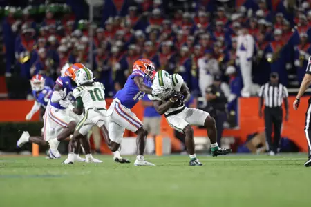 during the Gators' game against the Charlotte 49ers on Saturday, September 23, 2023 at Ben Hill Griffin Stadium in Gainesville, Fla. / UAA Communications photo by Mallory Peak