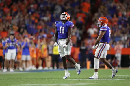 during the Gators' game against the Charlotte 49ers on Saturday, September 23, 2023 at Ben Hill Griffin Stadium in Gainesville, Fla. / UAA Communications photo by Mallory Peak